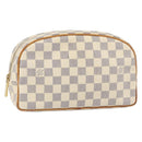LOUIS VUITTON Damier Azur Trousse Toilette Cosmetic Pouch N41420 LV Auth ar13805-1