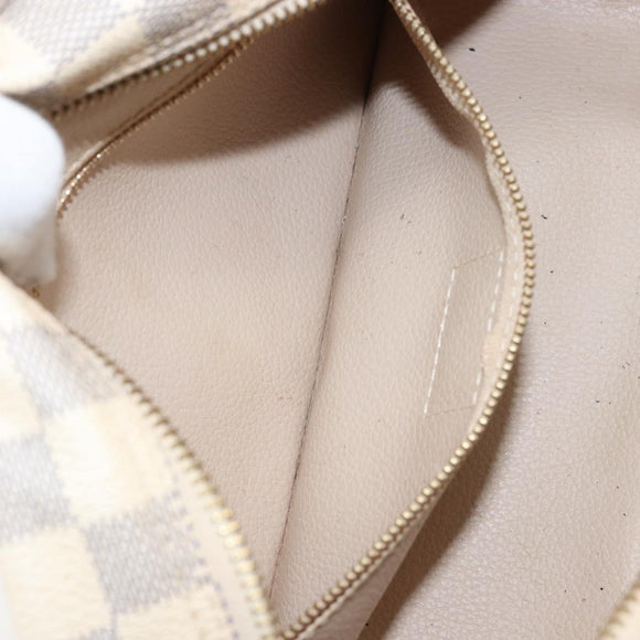 LOUIS VUITTON Damier Azur Trousse Toilette Cosmetic Pouch N41420 LV Auth ar13805