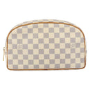 LOUIS VUITTON Damier Azur Trousse Toilette Cosmetic Pouch N41420 LV Auth ar13805-13