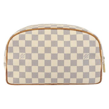 LOUIS VUITTON Damier Azur Trousse Toilette Cosmetic Pouch N41420 LV Auth ar13805 - 0