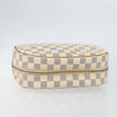 LOUIS VUITTON Damier Azur Trousse Toilette Cosmetic Pouch N41420 LV Auth ar13805-5