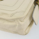 Chloe Hand Bag Leather Ivory Gold Auth ar13809-9