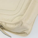 Chloe Hand Bag Leather Ivory Gold Auth ar13809-14