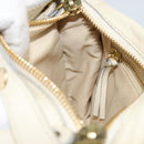 Chloe Hand Bag Leather Ivory Gold Auth ar13809-19