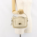 Chloe Hand Bag Leather Ivory Gold Auth ar13809-22