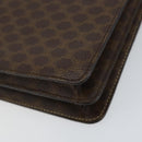 CELINE Macadam Canvas Hand Bag PVC Leather Brown Gold Auth ar13810-12