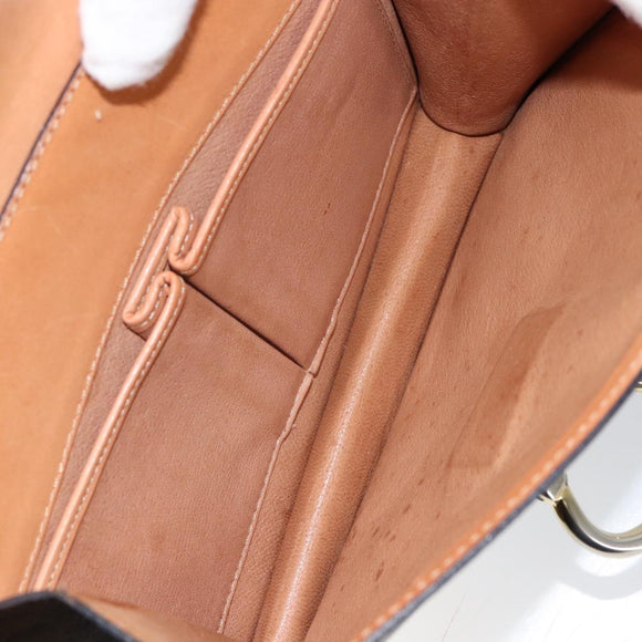 CELINE Macadam Canvas Hand Bag PVC Leather Brown Gold Auth ar13810