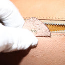 CELINE Macadam Canvas Hand Bag PVC Leather Brown Gold Auth ar13810-23