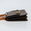 CELINE Macadam Canvas Hand Bag PVC Leather Brown Gold Auth ar13810-4