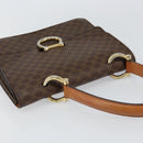 CELINE Macadam Canvas Hand Bag PVC Leather Brown Gold Auth ar13810-6