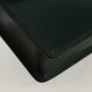 CELINE Chain Shoulder Bag Leather Green Gold Auth ar13811V-15