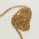 CELINE Chain Shoulder Bag Leather Green Gold Auth ar13811V-8