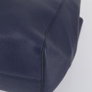 GUCCI Tote Bag Leather Blue Gold 354397 Auth ar13812-9