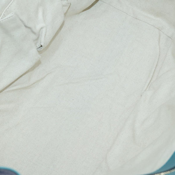 GUCCI Tote Bag Leather Blue Gold 354397 Auth ar13812