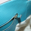 GUCCI Tote Bag Leather Blue Gold 354397 Auth ar13812-21