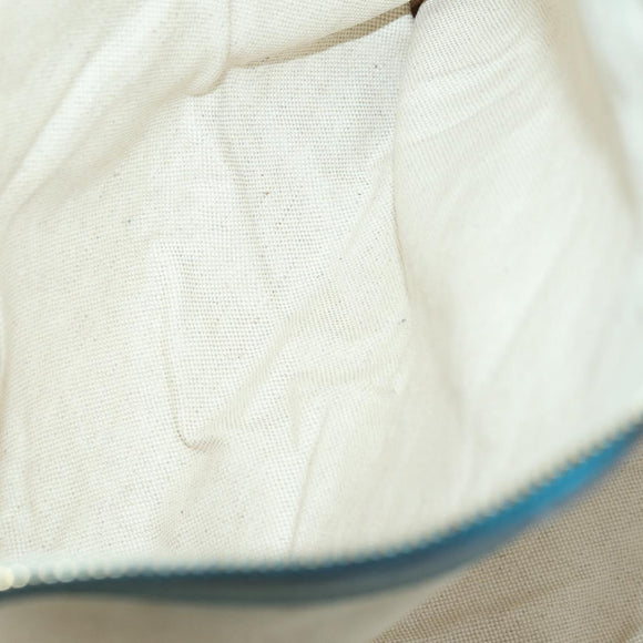 GUCCI Tote Bag Leather Blue Gold 354397 Auth ar13812