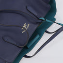 GUCCI Tote Bag Leather Blue Gold 354397 Auth ar13812-6