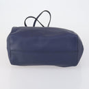 GUCCI Tote Bag Leather Blue Gold 354397 Auth ar13812-5