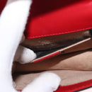 GUCCI Sylvie Sherry Line Chain Shoulder Bag Leather Red Gold 431666 Auth ar13813-21