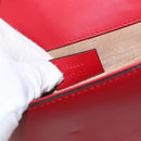 GUCCI Sylvie Sherry Line Chain Shoulder Bag Leather Red Gold 431666 Auth ar13813-22