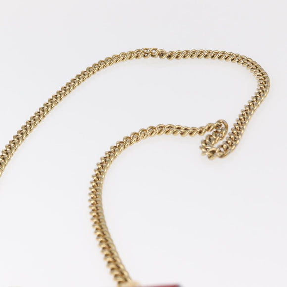 GUCCI Sylvie Sherry Line Chain Shoulder Bag Leather Red Gold 431666 Auth ar13813