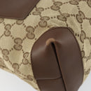 GUCCI GG Canvas Tote Bag Beige Silver 019 0402 Auth ar13814-14