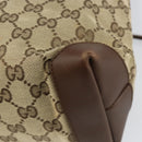 GUCCI GG Canvas Tote Bag Beige Silver 019 0402 Auth ar13814-15
