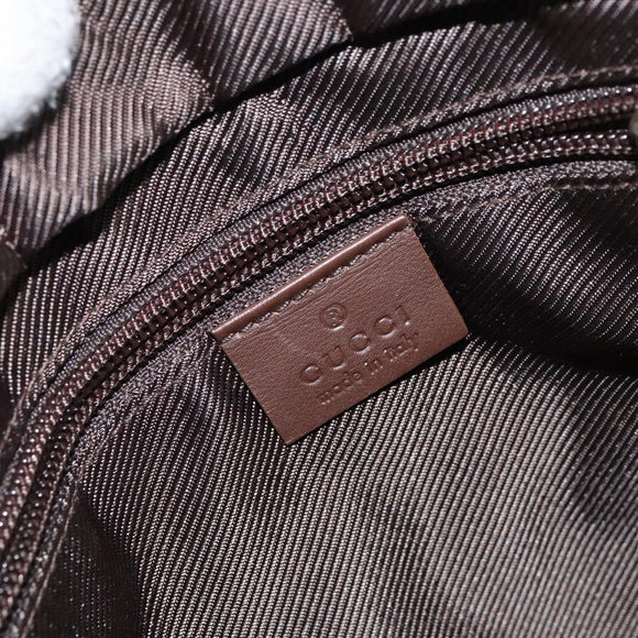 GUCCI GG Canvas Tote Bag Beige Silver 019 0402 Auth ar13814