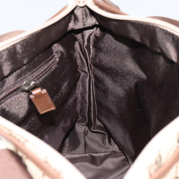 GUCCI GG Canvas Tote Bag Beige Silver 019 0402 Auth ar13814