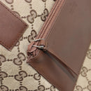 GUCCI GG Canvas Tote Bag Beige Silver 019 0402 Auth ar13814-23