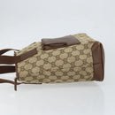 GUCCI GG Canvas Tote Bag Beige Silver 019 0402 Auth ar13814-4