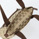 GUCCI GG Canvas Tote Bag Beige Silver 019 0402 Auth ar13814-6