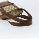 GUCCI GG Canvas Tote Bag Beige Silver 019 0402 Auth ar13814-7