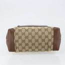 GUCCI GG Canvas Tote Bag Beige Silver 019 0402 Auth ar13814-5