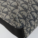 Christian Dior Trotter Canvas Schultertasche Marine Silber Auth ar13815-14