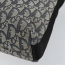 Christian Dior Trotter Canvas Schultertasche Marine Silber Auth ar13815-15