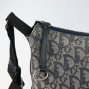 Christian Dior Trotter Canvas Shoulder Bag Navy Silver Auth ar13815-14