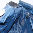 Christian Dior Trotter Canvas Shoulder Bag Navy Silver Auth ar13815-18