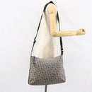 Christian Dior Trotter Canvas Schultertasche Marine Silber Auth ar13815-22