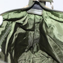 Christian Dior Trotter Canvas Schoudertas Groen Zilver Auth ar13816-18