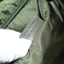Christian Dior Trotter Canvas Schoudertas Groen Zilver Auth ar13816-12