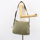 Christian Dior Trotter Canvas Schoudertas Groen Zilver Auth ar13816-22