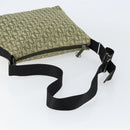 Christian Dior Trotter Canvas Schoudertas Groen Zilver Auth ar13816-7