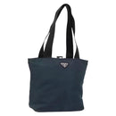 PRADA Tote Bag Nylon Navy Silver Auth ar13817-1