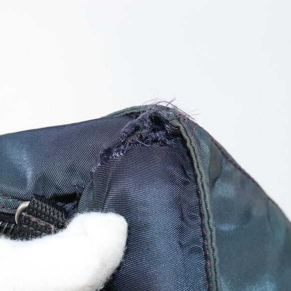 PRADA Tote Bag Nylon Navy Silver Auth ar13817