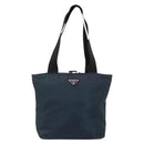 PRADA Tote Bag Nylon Navy Silver Auth ar13817-13