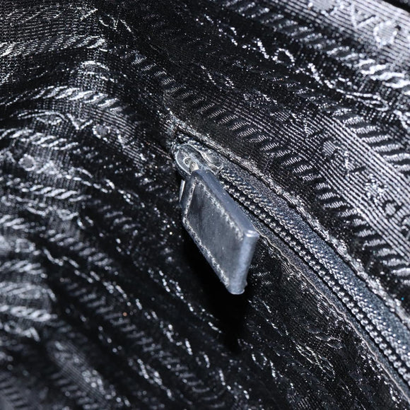 PRADA Tote Bag Nylon Navy Silver Auth ar13817