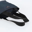 PRADA Tote Bag Nylon Navy Silver Auth ar13817-7