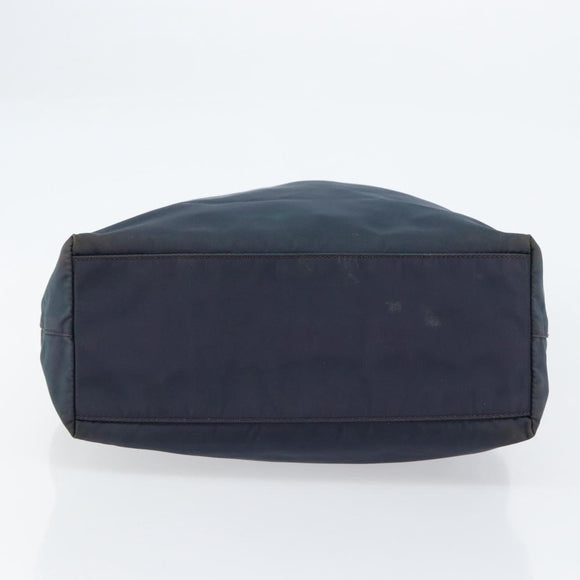 PRADA Tote Bag Nylon Navy Silver Auth ar13817