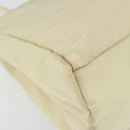 PRADA Tote Bag Nylon Ivory Silver Auth ar13818-14
